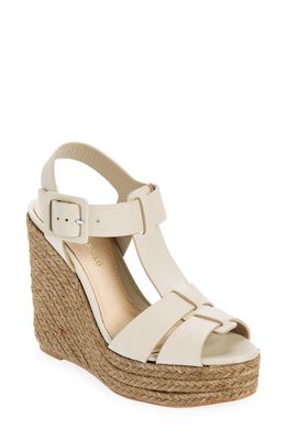 Paloma Barcelo Alison Slingback Espdarille Platform Wedge Sandal in Linen 