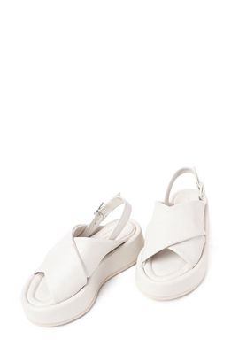 Paloma Barcelo Basima Platform Slingback Sandal in White