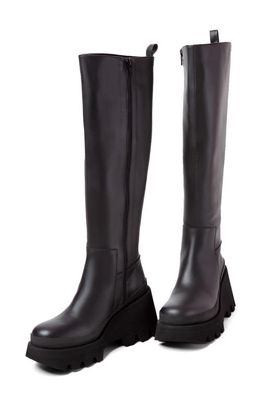 Paloma Barcelo Cory Knee High Platform Boot in Black