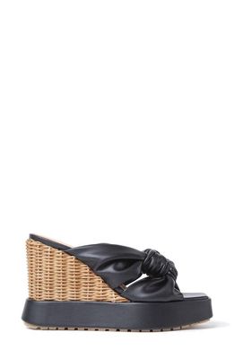 Paloma Barcelo Deseado Espsadrille Wedge Sandal in Black