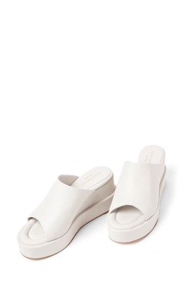 Paloma Barcelo Marit Platform Wedge Sandal in White