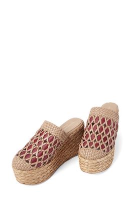 Paloma Barcelo Naia Platform Sandal in Ruby-Nocciola