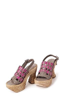 Paloma Barcelo Prue Platform Sandal in Donkey-Pink