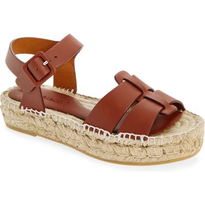 Paloma Barcelo Rosy Ankle Strap Espadrille Sandal in Cuoio