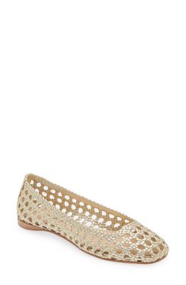 Paloma Barcelo Shell Ballet Flat in Champagne