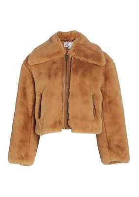 Paloma Cropped Faux Fur Jacket