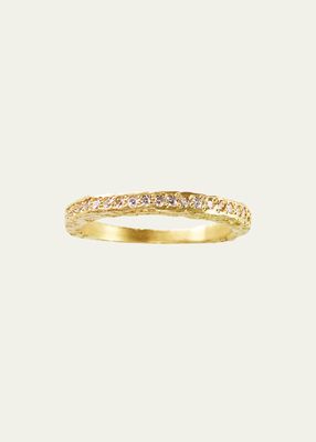 Paloma Moon Ring in 18K Solid Yellow Gold with Top Wesselton VVS Diamonds
