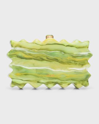 Paloma Wavy Marble Clutch Bag