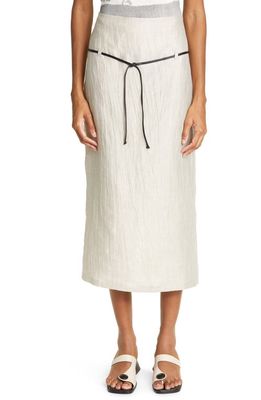 Paloma Wool Aimar Linen Blend Skirt in Stone