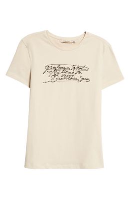 Paloma Wool Aquila Stretch Organic Cotton Graphic T-Shirt in Ecru