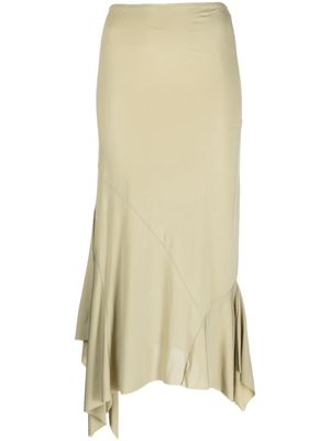 Paloma Wool asymmetric-panel midi skirt - Green