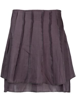Paloma Wool asymmetric pintuck-detail skirt - Purple
