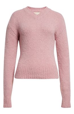 Paloma Wool Baby Intarsia V-Neck Sweater in Pink