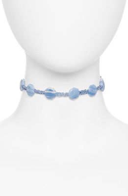 Paloma Wool Berilo Beaded Choker Necklace in Mosaic Blue