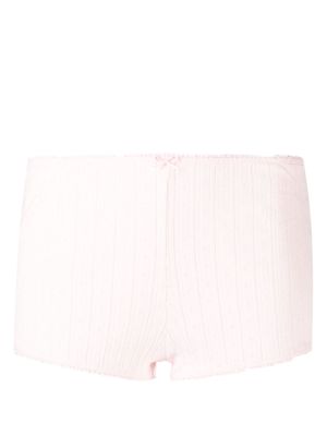 Paloma Wool bow-detail pointelle briefs - Pink