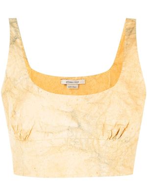 Paloma Wool crinkled-effect crop top - Yellow