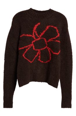 Paloma Wool Floreke Floral Intarsia Sweater in Brown