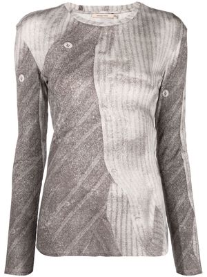Paloma Wool graphic-print long-sleeve T-shirt - Grey