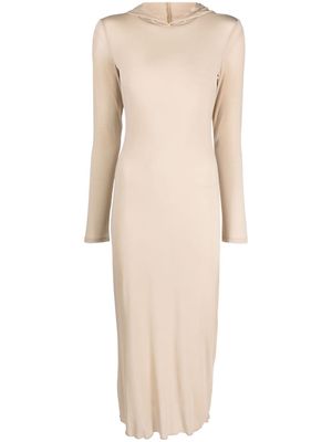 Paloma Wool hooded long-sleeved midi dress - Neutrals