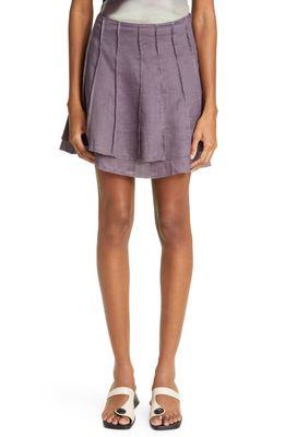 Paloma Wool Juju Pleated Layered Skirt in Dark Lilac
