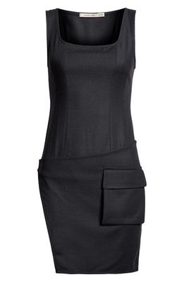 Paloma Wool Kemto Sleeveless Top with Skirt Overlay in Dark Grey