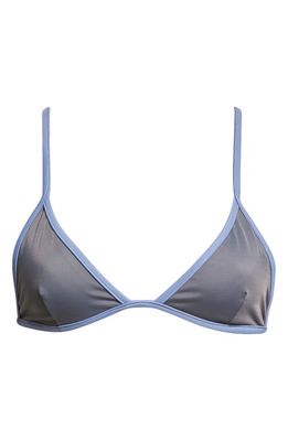 Paloma Wool Leiti Triangle Bikini Top in Dark Grey