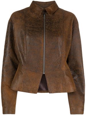 Paloma Wool nappa leather jacket - Brown