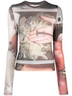 Paloma Wool photograph-print long-sleeve T-shirt - Neutrals