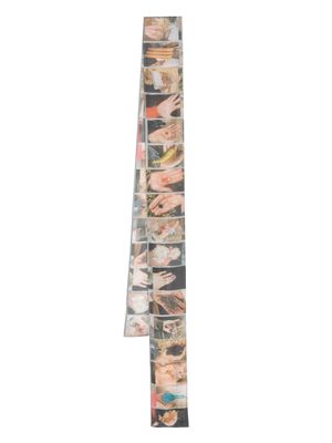 Paloma Wool photograph-print silk scarf - Grey