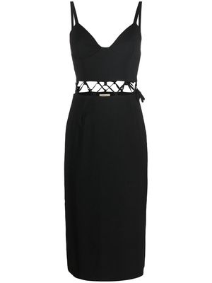 Paloma Wool pinstripe laced-panel dress - Black