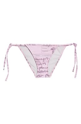 Paloma Wool Pitstop Side Tie Bikini Bottoms in Pink