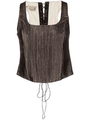 Paloma Wool rear lace-up fastening vest - Brown