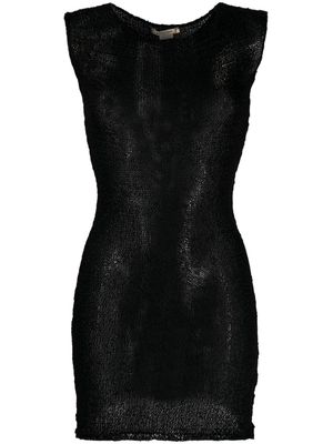 Paloma Wool semi-sheer knitted sleeveless dress - Black