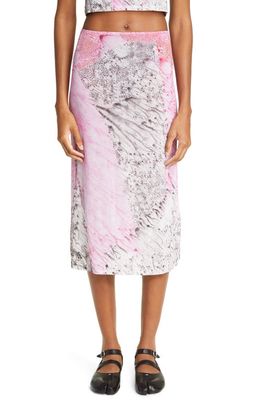 Paloma Wool Sheer Midi Skirt in Fuchsia