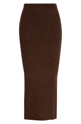 Paloma Wool Siracuza Alpaca & Wool Blend Rib Sweater Skirt in Brown
