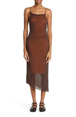 Paloma Wool Sora Asymmetric Two Piece Dress in Orange/black