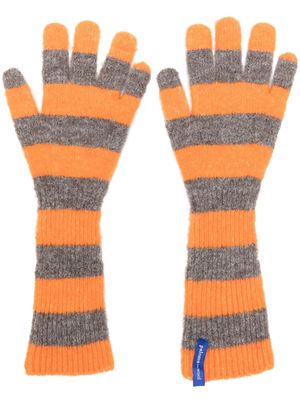 Paloma Wool striped brushed-effect gloves - Orange