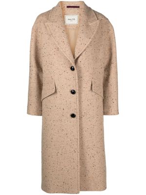Paltò Angela textured wool blend oversize coat - Neutrals