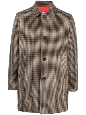 Paltò checked single breasted coat - Neutrals