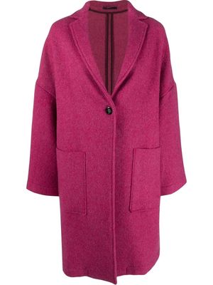 Paltò single-breasted wool coat - Pink