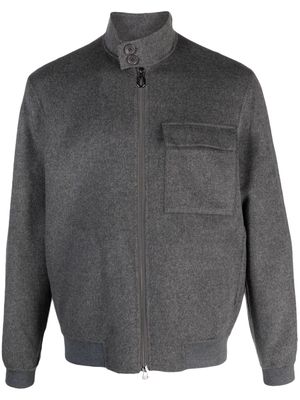 Paltò wool-blend bomber jacket - Grey