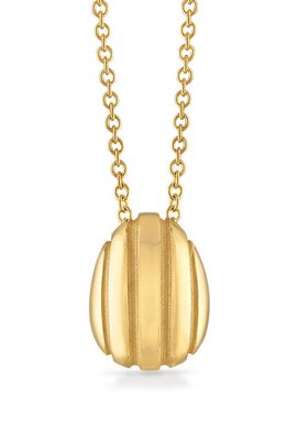 Pamela Zamore Eos Small Egg Pendant Necklace in Gold 