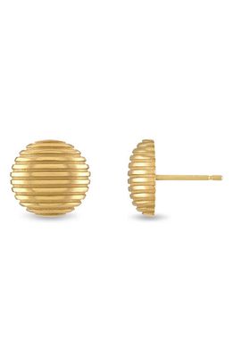 Pamela Zamore Isla Round Stud Earrings in Gold 