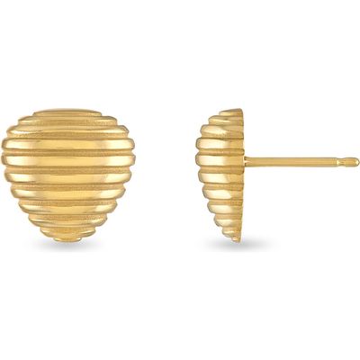 Pamela Zamore Isla Trillion Stud Earrings in Gold 