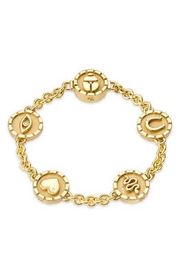 Pamela Zamore Pharos Diamond Five-Charm Bracelet in Gold 