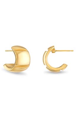 Pamela Zamore Veda Wide Hoop Earrings in Gold 