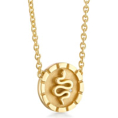 Pamela Zamore Wisdom Diamond Pendant Necklace in Gold