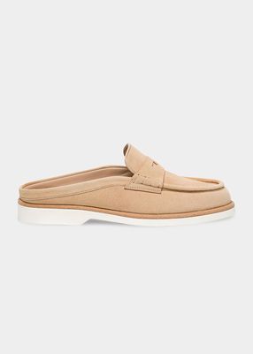 Pamex Suede Penny Loafer Mules