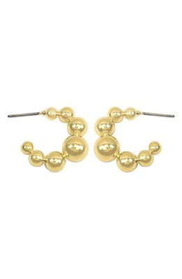 Panacea Beaded Hoop Earrings in Gold 