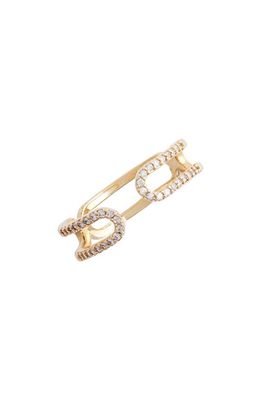 Panacea Crystal Link Ring in Gold